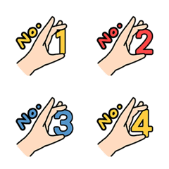 [LINE絵文字] finger number numberの画像