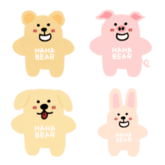 [LINE絵文字] HAHABEAR emojiの画像