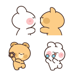 [LINE絵文字] Huto ＆ Cola Cute Emojiの画像