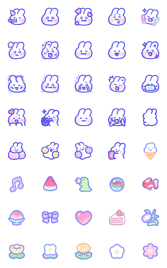 [LINE絵文字]lovely mongmong emoji 2の画像一覧