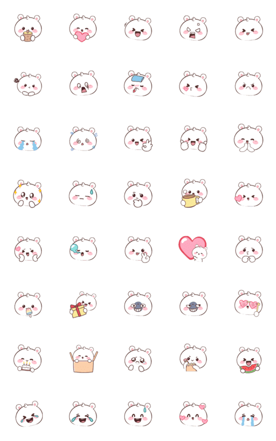 [LINE絵文字]Little Polarbear (Emoji)の画像一覧