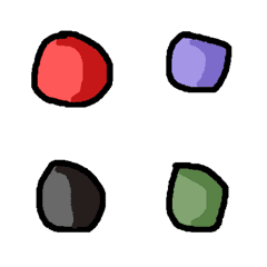 [LINE絵文字] Ugly colorful circle！！の画像