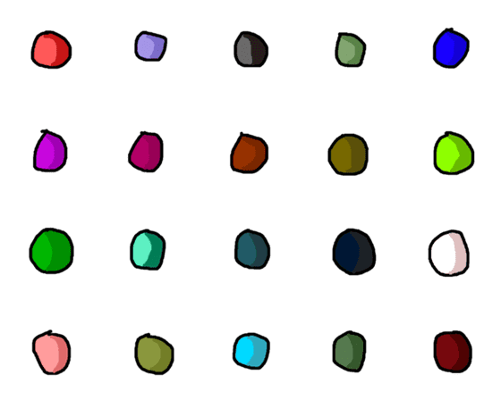 [LINE絵文字]Ugly colorful circle！！の画像一覧