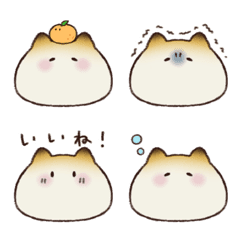 [LINE絵文字] おもちみたいなねこの画像