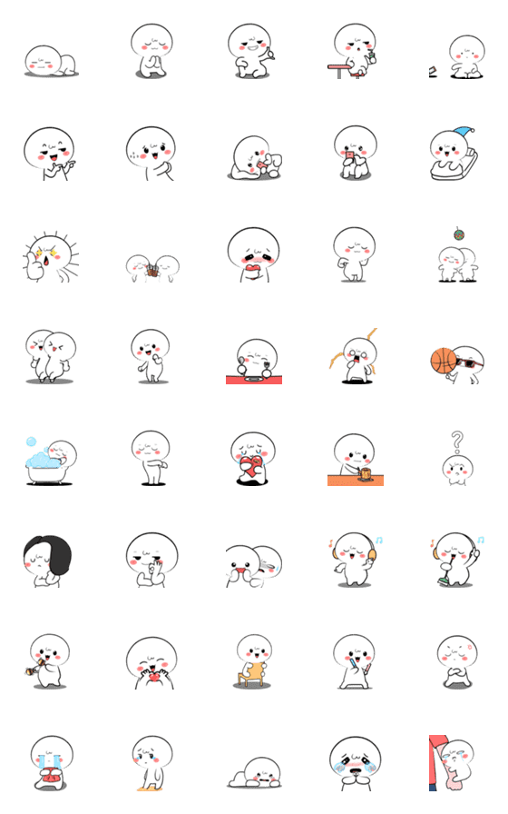 [LINE絵文字]Little Baldie 5 : Animated Emojiの画像一覧