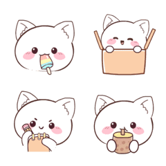 [LINE絵文字] Kucing Vanila (Emoji)の画像