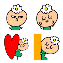 [LINE絵文字] riekimの花花花ちゃん絵文字の画像