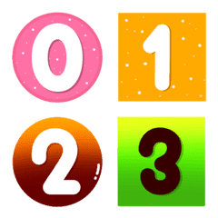 [LINE絵文字] Eye-catching colorful numbersの画像