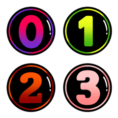 [LINE絵文字] Eye-catching colorful numbers2の画像