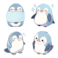 [LINE絵文字] Cute Little Penguin emojiの画像