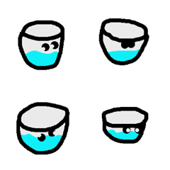 [LINE絵文字] Am i cute water glass？？の画像