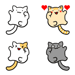 [LINE絵文字] 動く！ご機嫌ごろごろ猫の画像