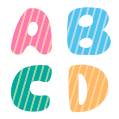 [LINE絵文字] Colorful Line Letters (animated emoji)の画像