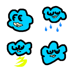 [LINE絵文字] Ugly Cloud with mouthの画像