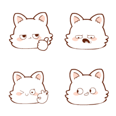 [LINE絵文字] White Fox 5 (Emoji)の画像