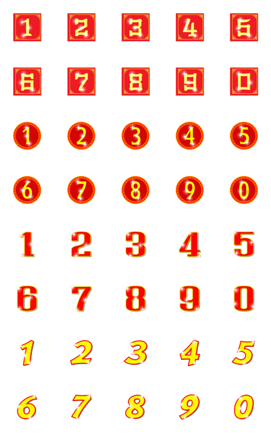 [LINE絵文字]Number emoji 101の画像一覧