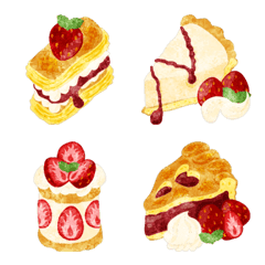 [LINE絵文字] Strawberry Sweets Emoij 2024の画像