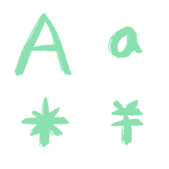 [LINE絵文字] green Letter number symbolsの画像