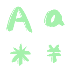 [LINE絵文字] Fluorescent green  Letter number symbolsの画像