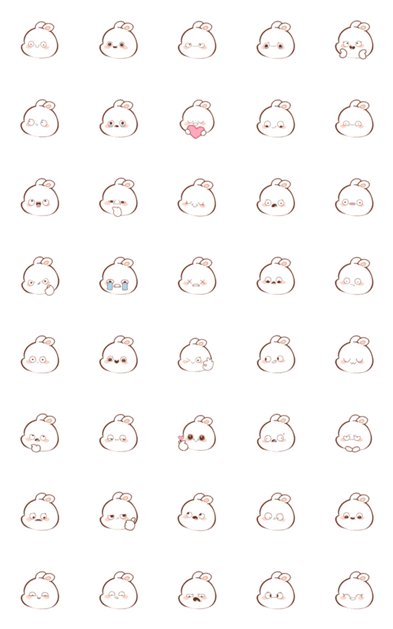 [LINE絵文字]Bunny Jajan 5 (Emoji)の画像一覧