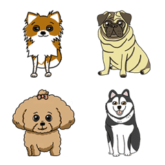 [LINE絵文字] Dog Buddies-emojiの画像