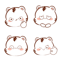 [LINE絵文字] White Tiger 5 (Emoji)の画像