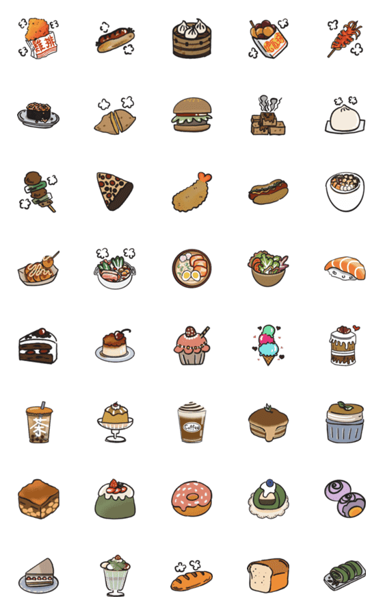 [LINE絵文字]Food 1の画像一覧