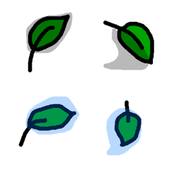 [LINE絵文字] Simple leaf with effectの画像