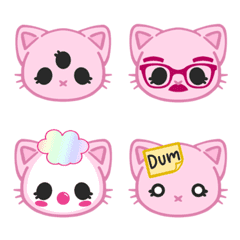 [LINE絵文字] Pink QT Kittyの画像