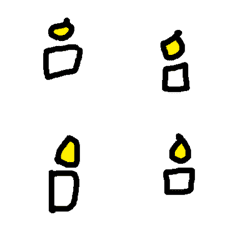 [LINE絵文字] low quality candleの画像