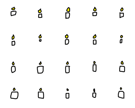 [LINE絵文字]low quality candleの画像一覧