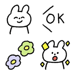 [LINE絵文字] 普通のうさぎちゃん⑥の画像