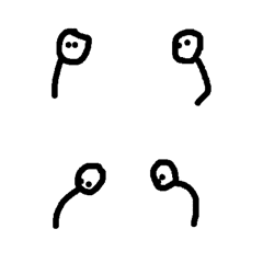 [LINE絵文字] I am Stickman i have body and headの画像