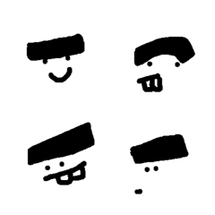 [LINE絵文字] Big eyebrows Ugly cartoonの画像