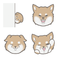 [LINE絵文字] 柴犬の絵文字1【シンプル】の画像