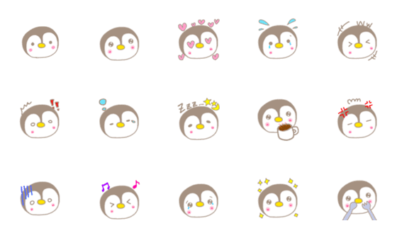 [LINE絵文字]penguin face emojiの画像一覧