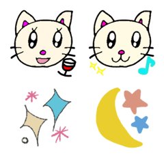 [LINE絵文字] シンプルな猫絵文字です。の画像