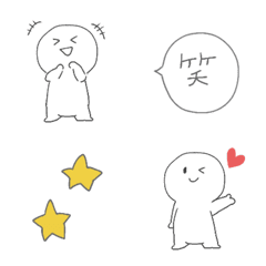 [LINE絵文字] まるちゃんシンプル絵文字の画像