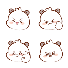 [LINE絵文字] White Panda 7 (Emoji)の画像