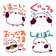 [LINE絵文字] 動く絵文字★ぽよぽよシマエナガ。の画像