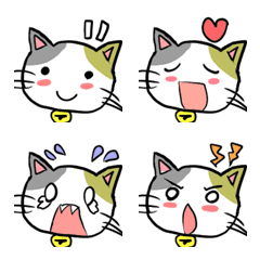 [LINE絵文字] まるまる三毛猫『もん太郎』の画像