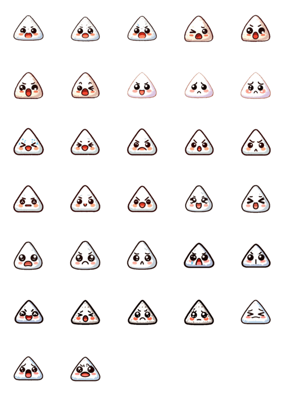 [LINE絵文字]表情豊かなおにぎりの画像一覧