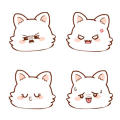 [LINE絵文字] White Fox 6 (Emoji)の画像