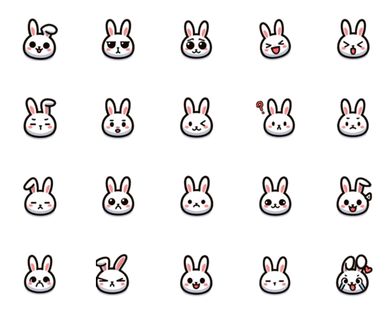 [LINE絵文字]Joyful Bunnyの画像一覧