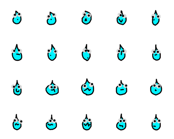 [LINE絵文字]Ugly water dropの画像一覧