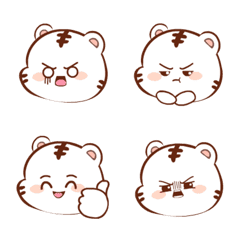 [LINE絵文字] White Tiger 6 (Emoji)の画像