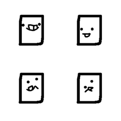 [LINE絵文字] rectangle with 2 teethの画像