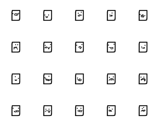 [LINE絵文字]rectangle with 2 teethの画像一覧