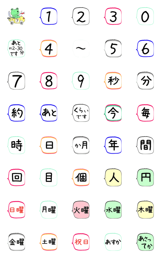 [LINE絵文字]E7 ケロカップルの日常会話 吹出し No.7の画像一覧