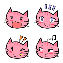 [LINE絵文字] おてんばなピンク猫『ハナ』の画像